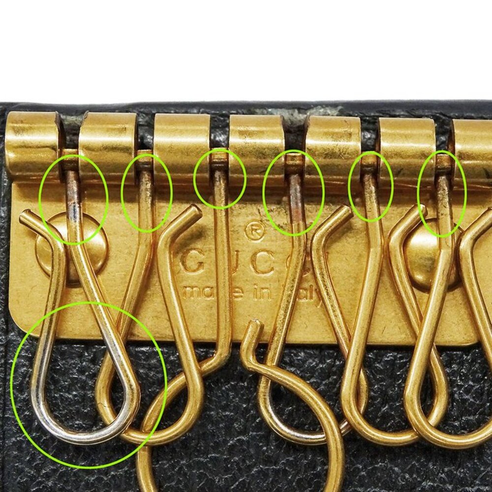 ★SOLD★ Gucci Key Case Animalier Leather Black 6 - Picture 10 of 11